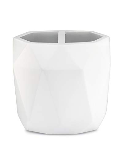 Essentra Home Modern White Toothbrush Holder