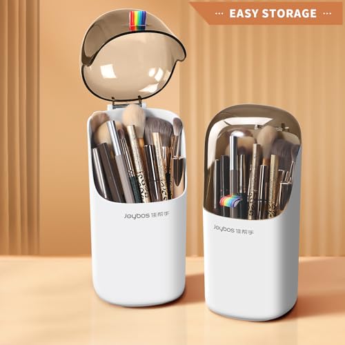 White Makeup Brush Holder Organizer for Vanity and Bath