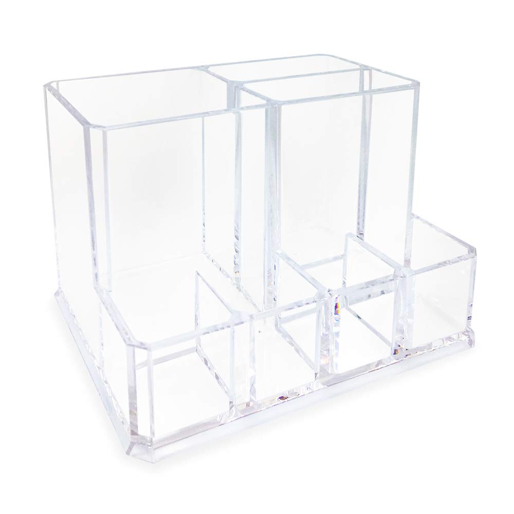 Isaac Jacobs 7-Section Makeup Brush Holder, Home Organizer