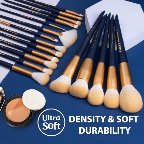 LORYP 18 Piece Ultra Soft Face & Eye Makeup Brush Set