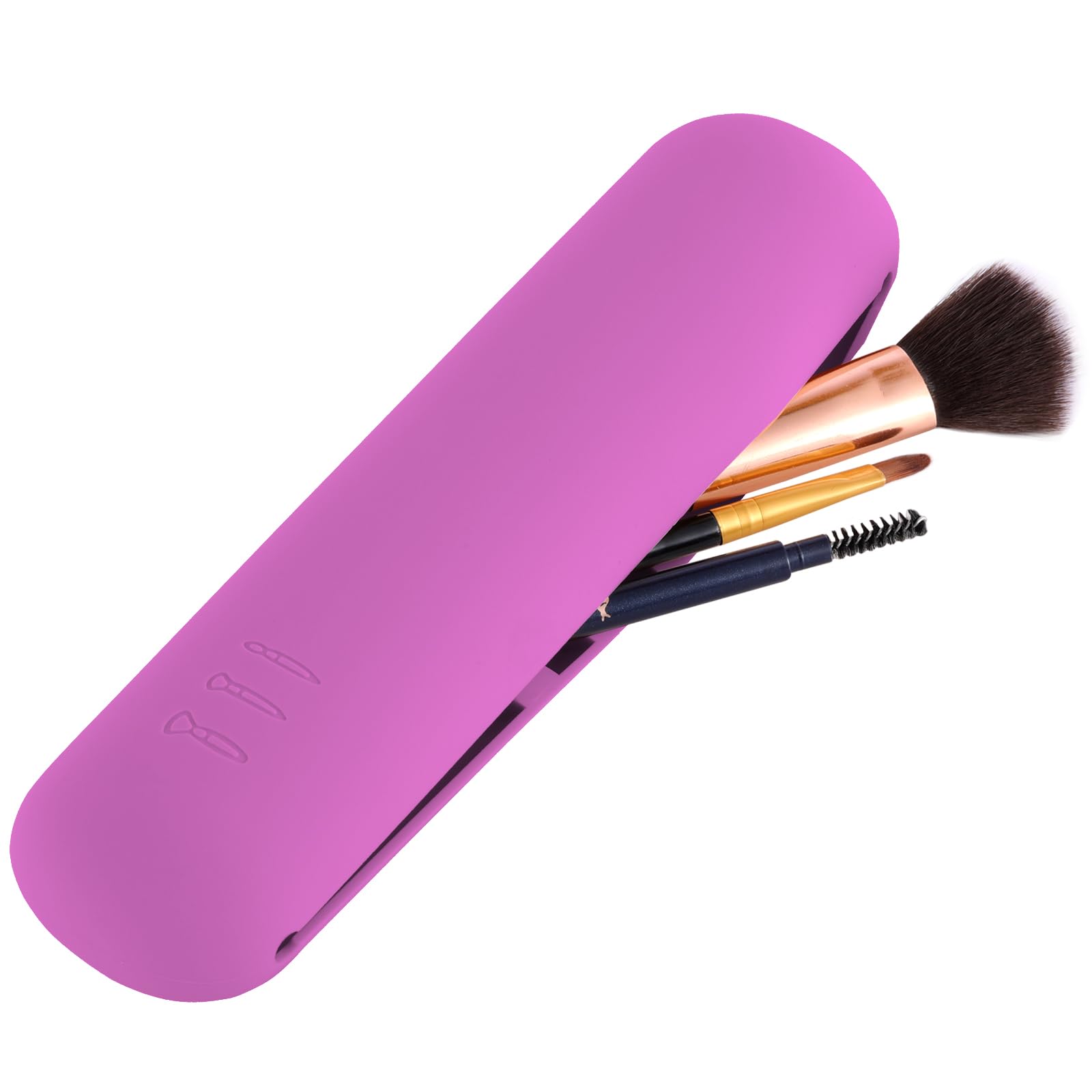 Portable Rose Silicone Makeup Organizers Anti-Shedding Brush Holder (Upgraded)